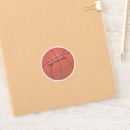 Ihr Text hier, Vinyl Basketball Stickers Aufkleber