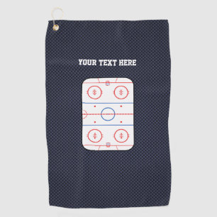 Ihr Text Hockey Rink Diagramm auf Blue Style Golfhandtuch