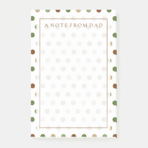 Ihr Text Khaki Polka Dots Post-it Klebezettel