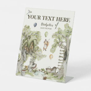 Ihr Text muss frühzeitig abwarten Baby-Dusche Sockelschild