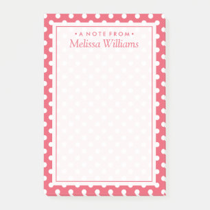 Ihr Text   Polka Dot Pattern Post-it Klebezettel