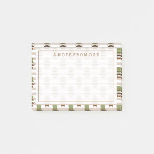 Ihr Text   Top Hat Mustache Post-it Klebezettel