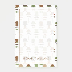 Ihr Text   Top Hat Mustache Post-it Klebezettel