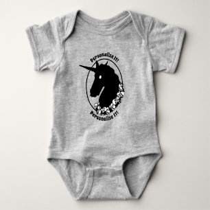IHR TEXT Zombie Unicorn Baby Strampler