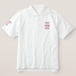 Ihr Textname Personalisiert besticktes Polo-Shirt