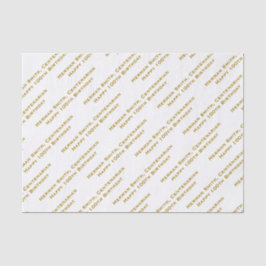 Ihr Texttyp über Print Gold/Weiß Seidenpapier