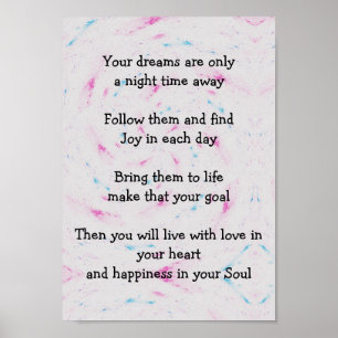 Ihr Träume inspirierendes Poster
