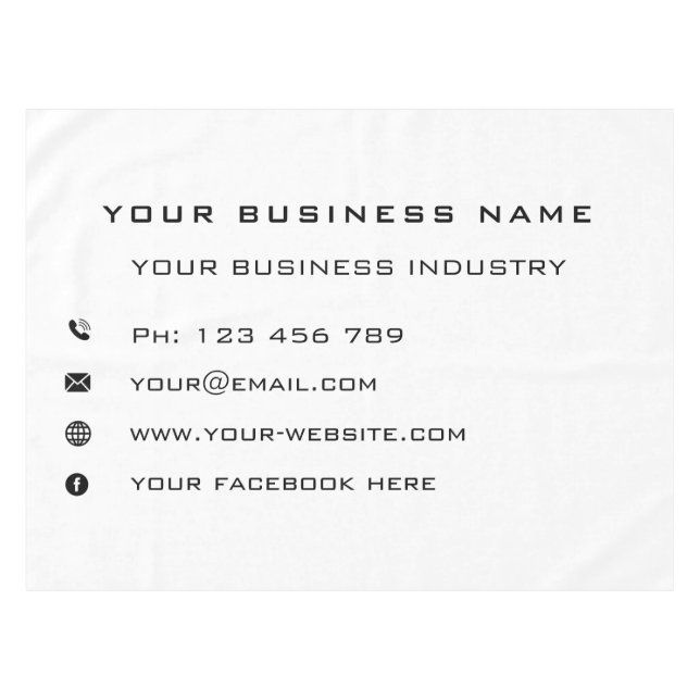 Ihr Unternehmen Info Company Promotiontablett Tischdecke (Vorderseite (Horizontal))
