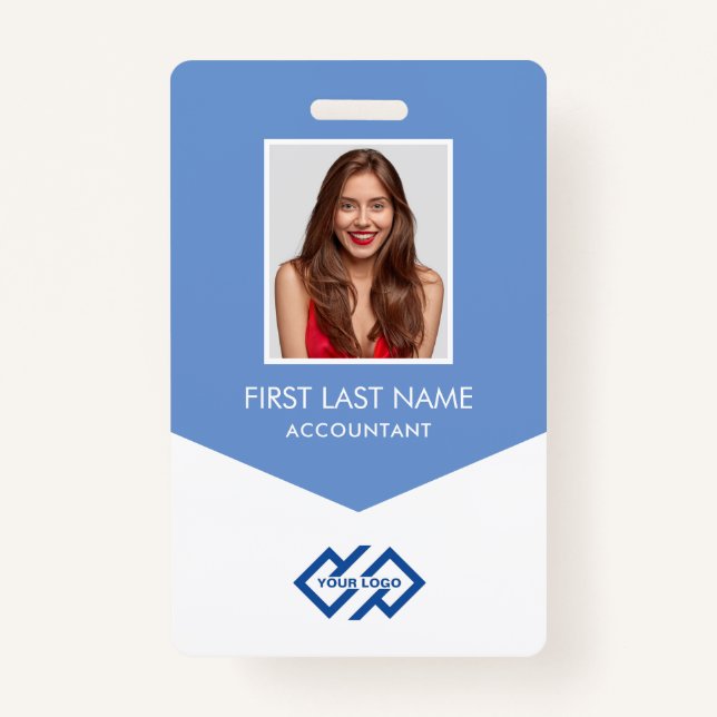 Ihr Unternehmen Logo Foto Name ID Abzeichen Ausweis (Vorderseite)