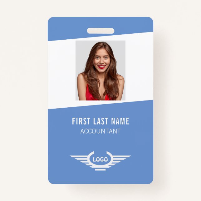 Ihr Unternehmen Logo Foto Name ID Abzeichen Ausweis (Vorderseite)