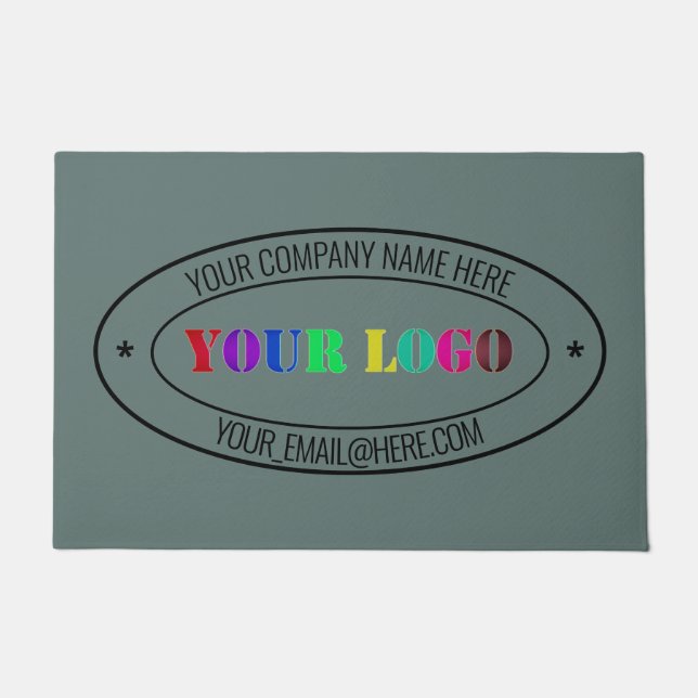 Ihr Unternehmen Logo Name Text Personalisiert Offi Fußmatte (Vorderseite)