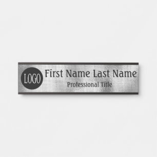 Ihr Unternehmen Logo Office Door Signieren Silber Türschild