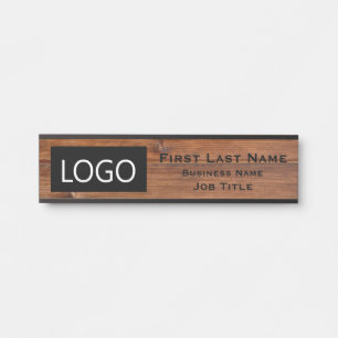 Ihr Unternehmen Logo Office Tür Zeichen rustikales Türschild
