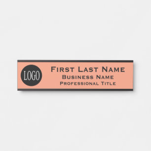 Ihr Unternehmen Logo Office Türsignierung Peach Or Türschild