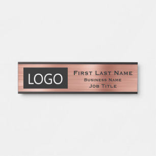 Ihr Unternehmen Logo Office Türsignierung Rose Gol Türschild