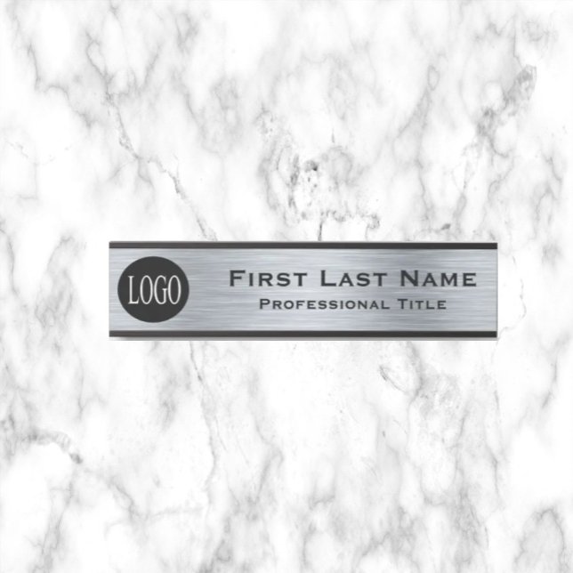 Ihr Unternehmen Logo Office Türsignierung Silver L Türschild (Von Creator hochgeladen)