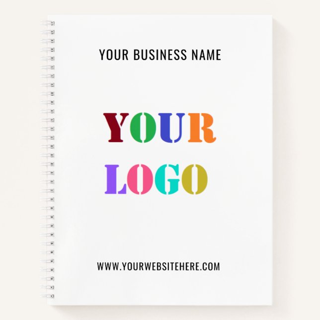 Ihr Unternehmen Logo Text Business Notebook Vorlag Notizbuch (Vorderseite)