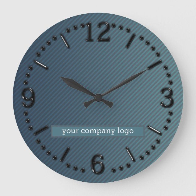 IHR UNTERNEHMENSLOGO, personalisiert Große Wanduhr (Vorderseite)