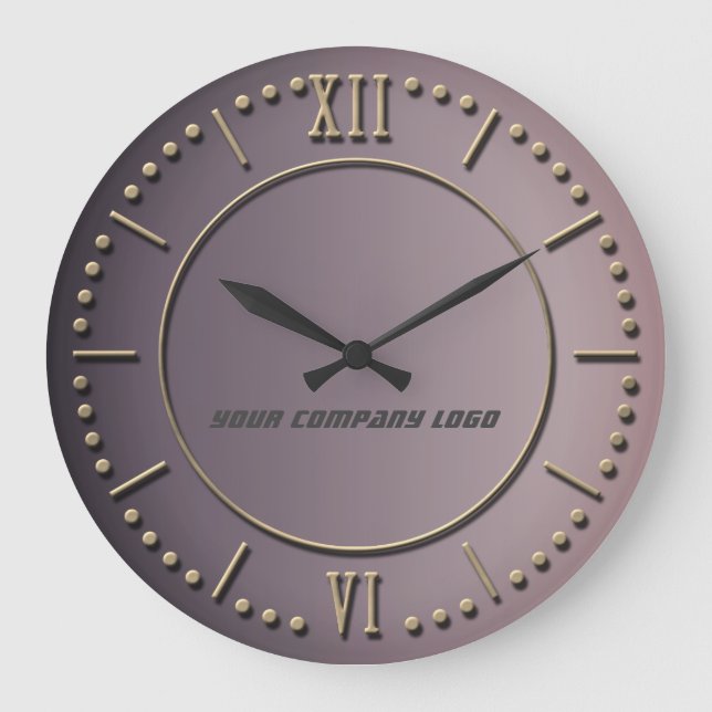 IHR UNTERNEHMENSLOGO,personalisiert,Ihren Text hin Große Wanduhr (Vorderseite)