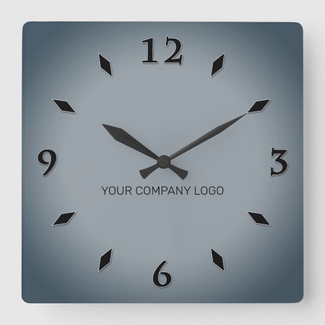 IHR UNTERNEHMENSLOGO,personalisiert,Ihren Text hin Quadratische Wanduhr (Vorderseite)