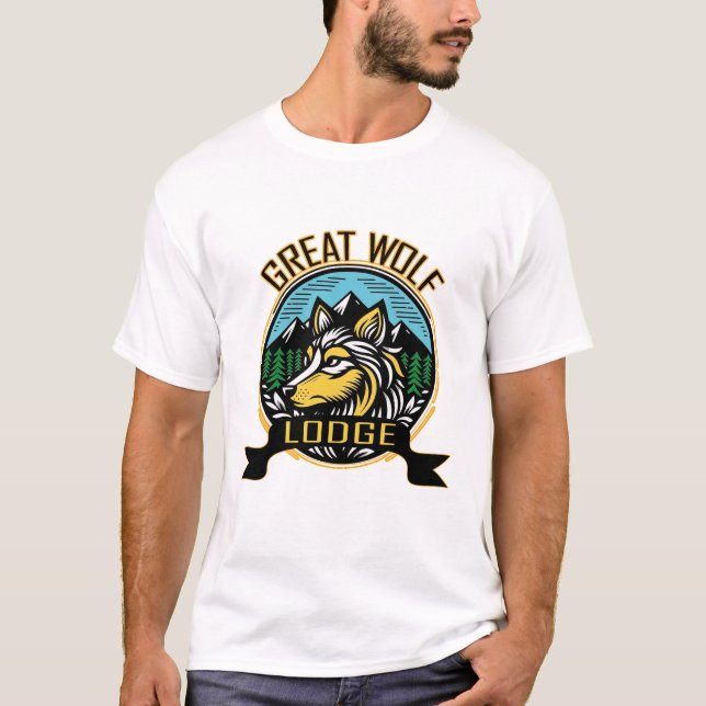 Ihr Urlaubsort Großer Wolf T-Shirt (Vorderseite)