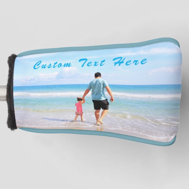 Ihr Vater Foto Golf Head Cover Geschenk Benutzerde Headcover (Vorderseite)