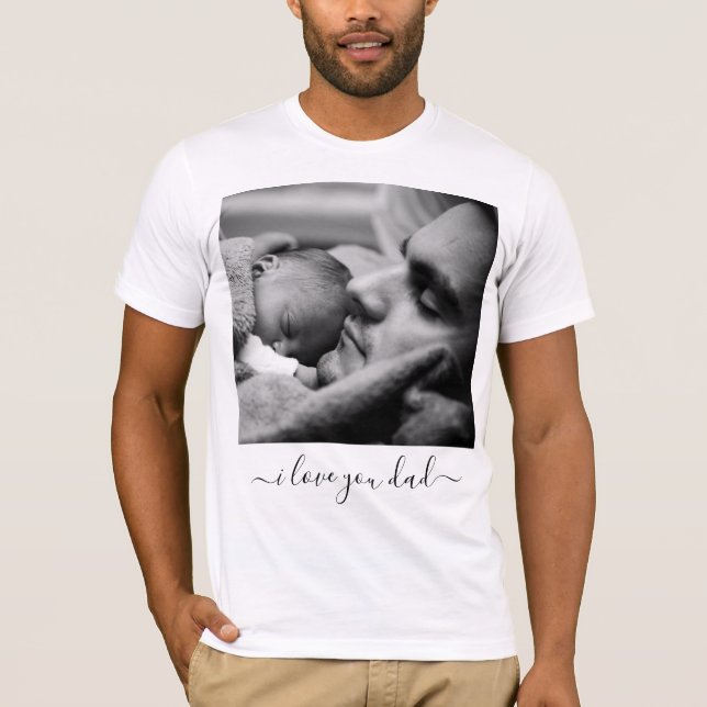 Ihr Vater Foto T - Shirt mit Text - I Liebe Vater (Vorderseite)