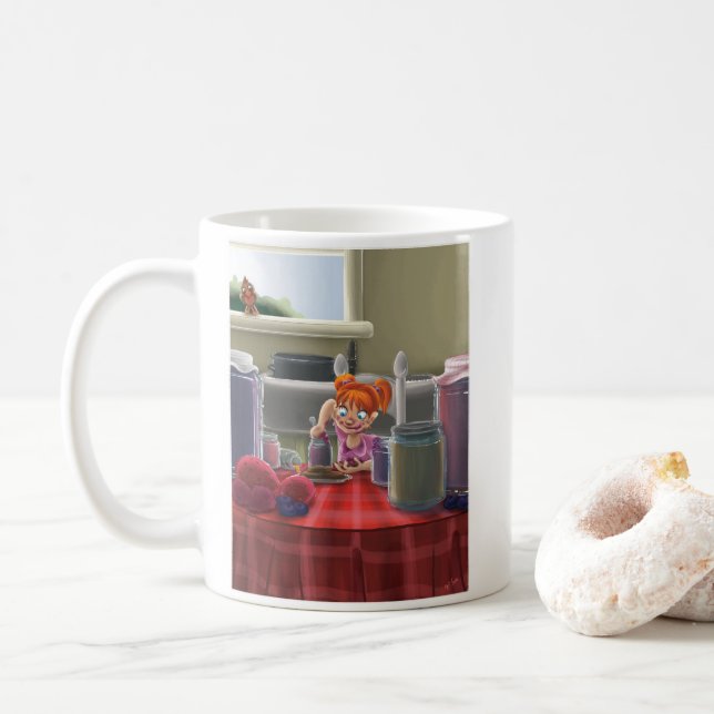 "Ihr Versprechen konserviert mein Leben" Kaffeetasse (Mit Donut)
