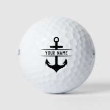 Ihr Vorname Funny Navy Blue Anchor Monogram