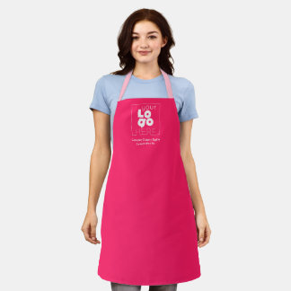 Ihr weißes Logo auf Neon Hot Pink-Angestellten Uni Schürze