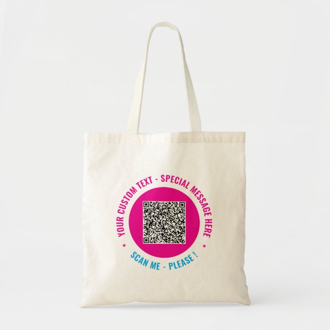 Ihr Werbe-QR-Code-Tragetasche-Beispiel mit Markenl Tragetasche (Vorne)