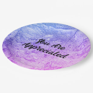 Ihr werdet Abstrakt Pink Blue schätzen Danke Pappteller