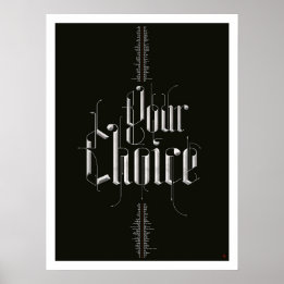 Ihr Wunschposter (schwarz) Poster