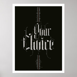 Ihr Wunschposter (schwarz) Poster