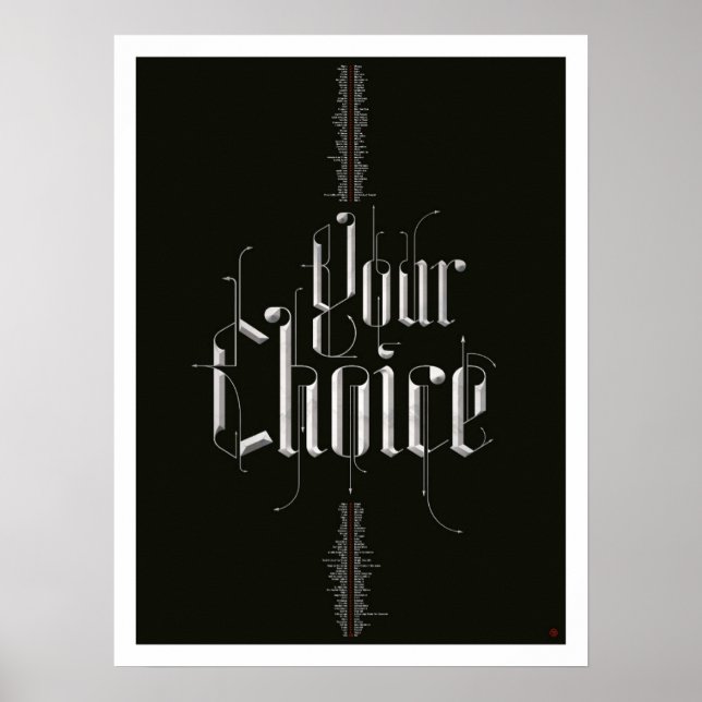 Ihr Wunschposter (schwarz) Poster (Vorne)