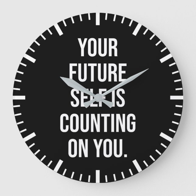 Ihr zukünftiges Selbst zählt auf Sie - Fitness, He Große Wanduhr (Vorderseite)