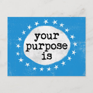 Ihr Zweck ist - Blue Postcard Postkarte