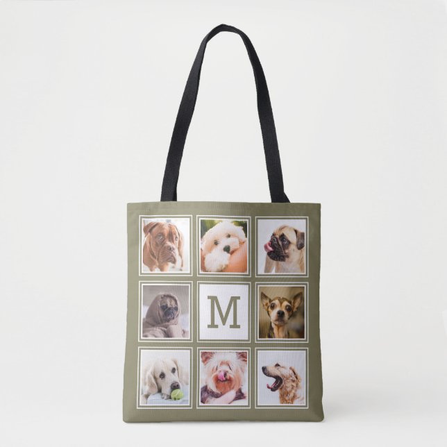 IHRE 16 FOTOS & MONOGRAMM-Taschen Tasche (Vorderseite)