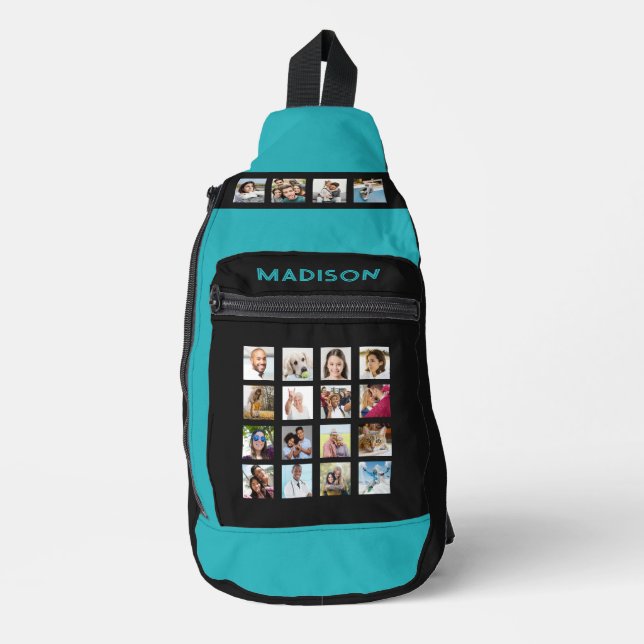 IHRE 20 Fotos & Name Crossbody Bag (Vorderseite)