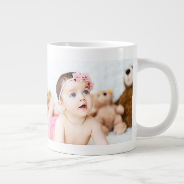 IHRE 2-Foto-Collage| Freunde und Familienunternehm Jumbo-Tasse (Rechts)