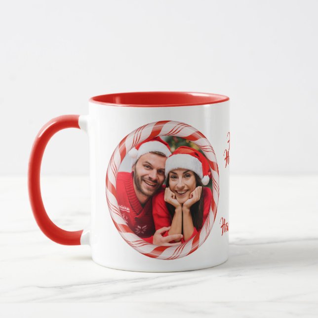 IHRE 2 Foto in einer benutzerdefinierten Textrahme Tasse (Links)