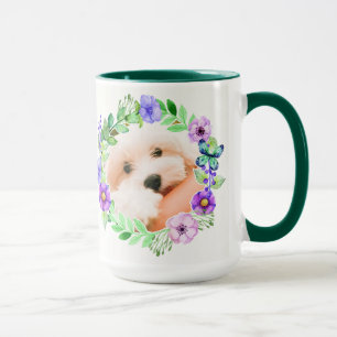 Ihre 2 Fotos in Blume Frame Tasse