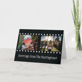 IHRE 2 FOTOS & TEXT "Filmstreifen" Grußkarte Karte