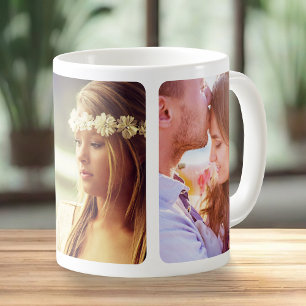 Ihre 3 Fotos gerundete Template-Tasse Kaffeetasse