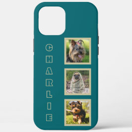 IHRE 3 FOTOS & individuelle Name Telefongehäuse Case-Mate iPhone Hülle