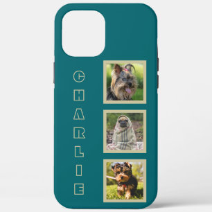 IHRE 3 FOTOS & individuelle Name Telefongehäuse Case-Mate iPhone Hülle