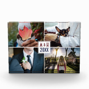 IHRE 4 FOTOS kundenspezifischer Monogramm u.