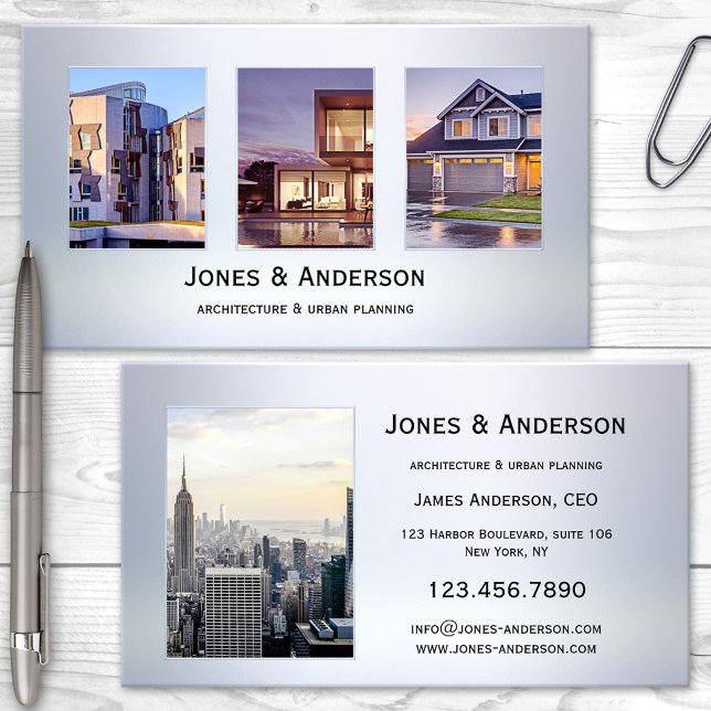 Ihre 4 Fotos Metallic Portfolio Business Card Visitenkarte (Von Creator hochgeladen)