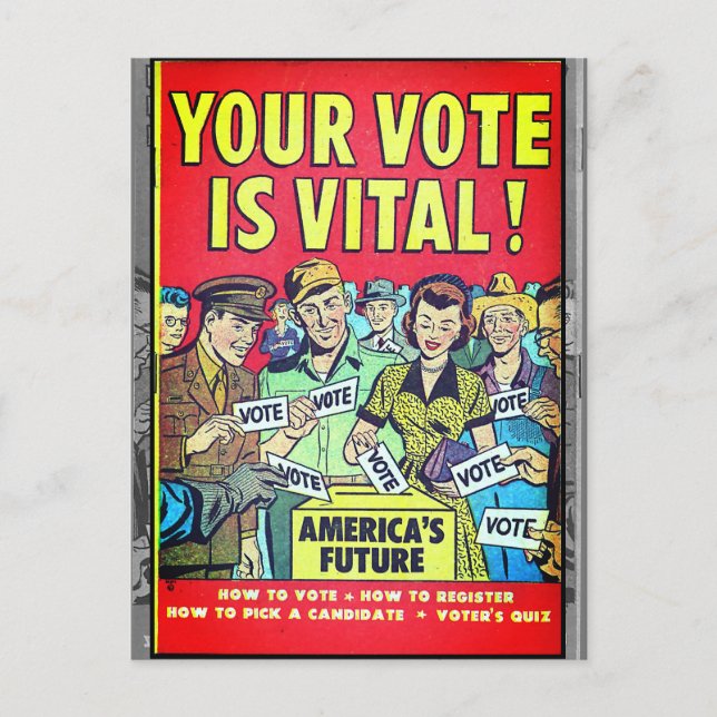 Ihre Abstimmung ist von entscheidender Bedeutung! Postkarte (Vorderseite)