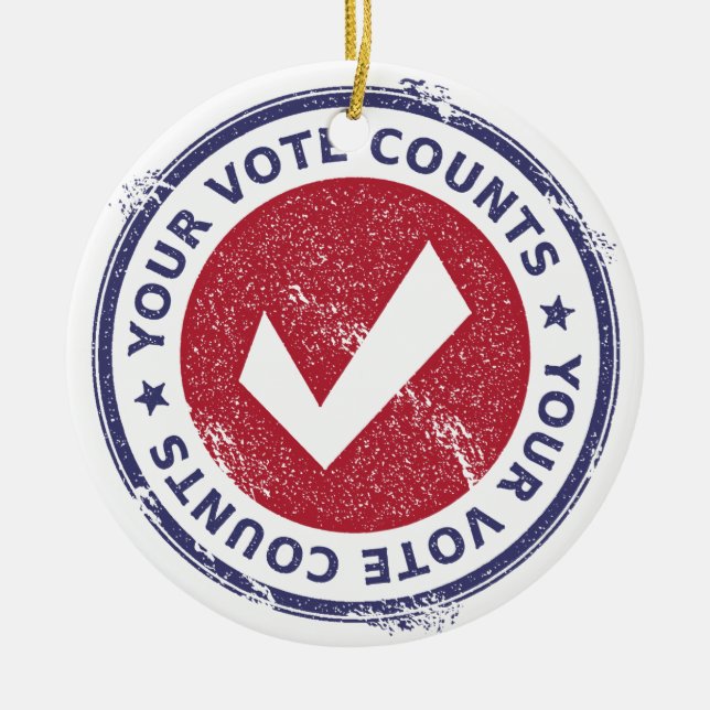 Ihre Abstimmungszählungen Keramik Ornament (Vorne)